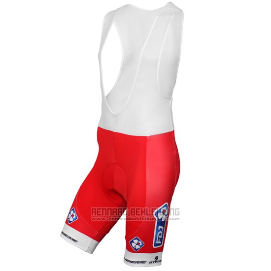 2017 Fahrradbekleidung FDJ Blau Champion Frankreich Trikot Kurzarm und Tragerhose